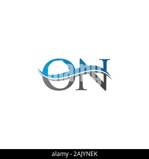 Initial Letter ON Logo Design Vector Template. ON Letter Logo Design Stock Vector