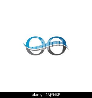 Initial Letter OO Logo Design Vector Template. OO Letter Logo Design Stock Vector