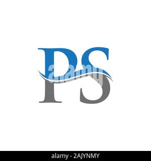Initial Letter PS Logo Design Vector Template. PS Letter Logo Design Stock Vector