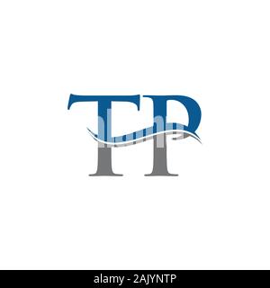 Initial Letter TP Logo Design Vector Template. TP Letter Logo Design Stock Vector
