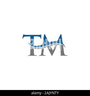 Initial Letter TM Logo Design Vector Template. TM Letter Logo Design Stock Vector