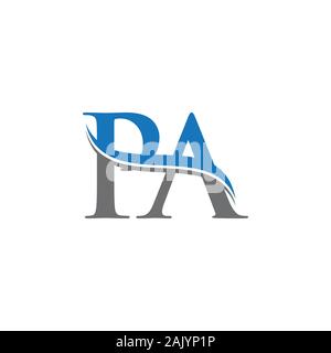 Initial Letter PA Logo Design Vector Template. PA Letter Logo Design Stock Vector