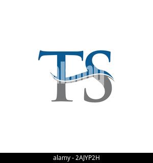Initial Letter TS Logo Design Vector Template. TS Letter Logo Design Stock Vector