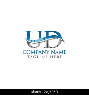 Initial Letter UD Logo Design Vector Template. UD Letter Logo Design Stock Vector