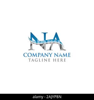 Initial Letter NA Logo Design Vector Template. NA Letter Logo Design Stock Vector