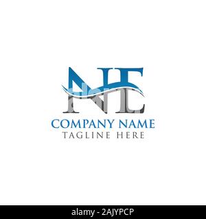 Initial Letter NE Logo Design Vector Template. NE Letter Logo Design Stock Vector