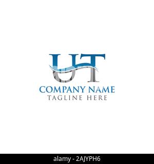 Initial Letter UT Logo Design Vector Template. UT Letter Logo Design Stock Vector