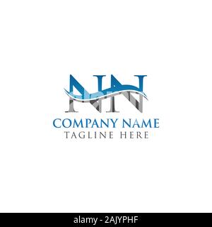 Initial Letter NN Logo Design Vector Template. NN Letter Logo Design Stock Vector