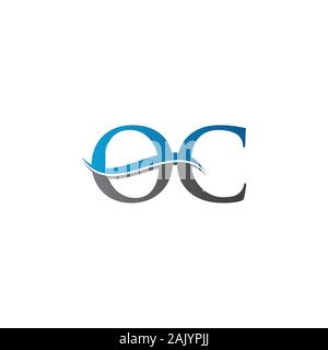 Initial Letter OC Logo Design Vector Template. OC Letter Logo Design Stock Vector