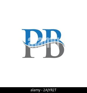 Initial Letter PB Logo Design Vector Template. PB Letter Logo Design Stock Vector