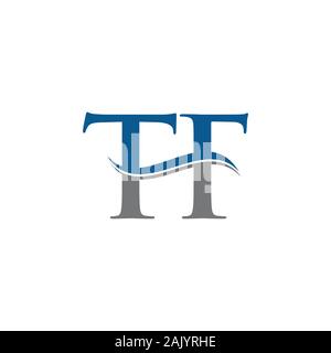 Initial Letter TF Logo Design Vector Template. TF Letter Logo Design Stock Vector