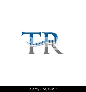 Initial Letter TR Logo Design Vector Template. TR Letter Logo Design Stock Vector