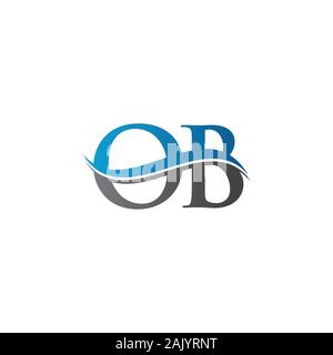 Initial Letter OB Logo Design Vector Template. OB Letter Logo Design Stock Vector
