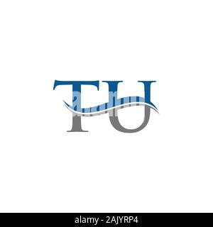 Initial Letter TU Logo Design Vector Template. TU Letter Logo Design Stock Vector