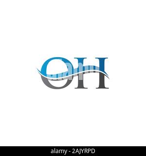 Initial Letter OH Logo Design Vector Template. OH Letter Logo Design Stock Vector