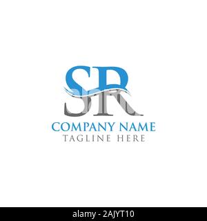 Initial Letter SR Logo Design Vector Template. SR Letter Logo Design Stock Vector