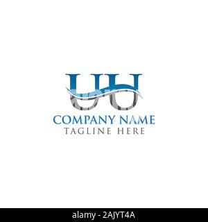 Initial Letter UU Logo Design Vector Template. UU Letter Logo Design Stock Vector