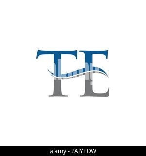 Initial Letter TE Logo Design Vector Template. TE Letter Logo Design Stock Vector