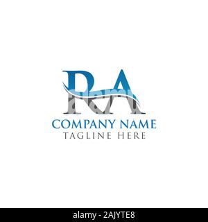 Initial Letter RA Logo Design Vector Template. RA Letter Logo Design Stock Vector