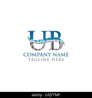 Initial Letter UB Logo Design Vector Template. UB Letter Logo Design Stock Vector