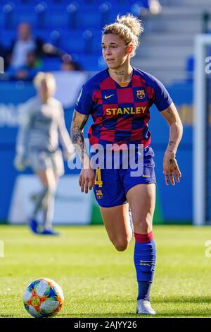 BARCELONA - DEC 21: Maria Leon Mapi plays at the Spanish Women League match between FC Barcelona Feminine and Tenerife at the Johan Cruyff Stadium on Stock Photo