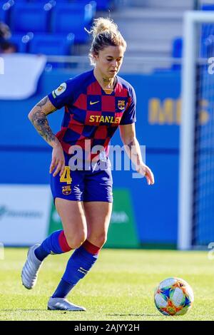 BARCELONA - DEC 21: Maria Leon Mapi plays at the Spanish Women League match between FC Barcelona Feminine and Tenerife at the Johan Cruyff Stadium on Stock Photo