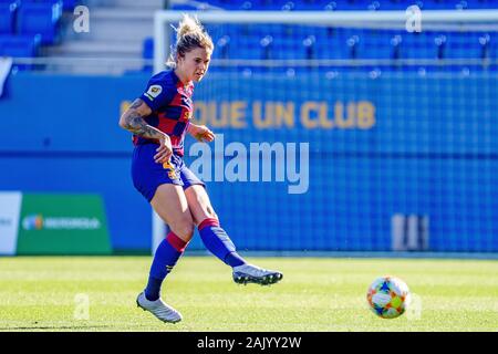 BARCELONA - DEC 21: Maria Leon Mapi plays at the Spanish Women League match between FC Barcelona Feminine and Tenerife at the Johan Cruyff Stadium on Stock Photo