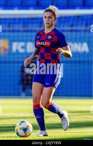 BARCELONA - DEC 21: Maria Leon Mapi plays at the Spanish Women League match between FC Barcelona Feminine and Tenerife at the Johan Cruyff Stadium on Stock Photo