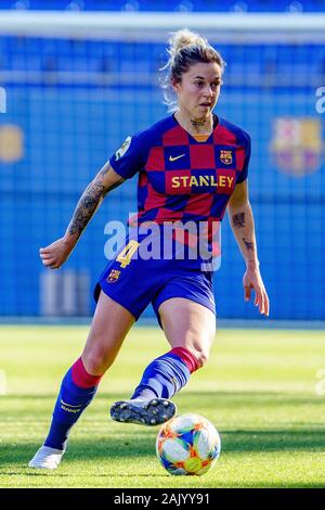 BARCELONA - DEC 21: Maria Leon Mapi plays at the Spanish Women League match between FC Barcelona Feminine and Tenerife at the Johan Cruyff Stadium on Stock Photo