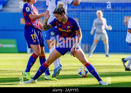 BARCELONA - DEC 21: Maria Leon Mapi plays at the Spanish Women League match between FC Barcelona Feminine and Tenerife at the Johan Cruyff Stadium on Stock Photo