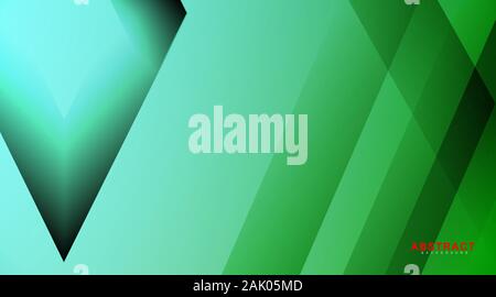 abstract vector geometric background. design green color shape . New texture for your design. Stock Vector