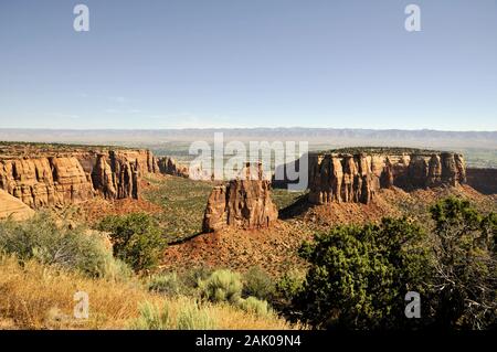 Views from the Colorado National Monument National Park near Grand Jun Stock Photo