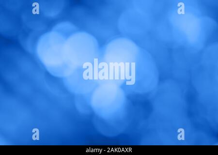 Classic blue abstract blur color bokeh light Stock Photo