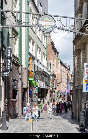 Entrance to The Cavern Quarter, Mathew Street, Liverpool, Merseyside, England, United Kingdom Stock Photo