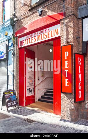 The Beatles Museum in The Cavern Quarter, Mathew Street, Liverpool, Merseyside, England, United Kingdom Stock Photo