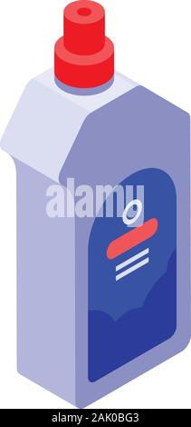 Bleach bottle icon, isometric style Stock Vector