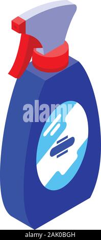 Cleaner spray bottle icon, isometric style Stock Vector