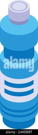 Bleach blue bottle icon, isometric style Stock Vector