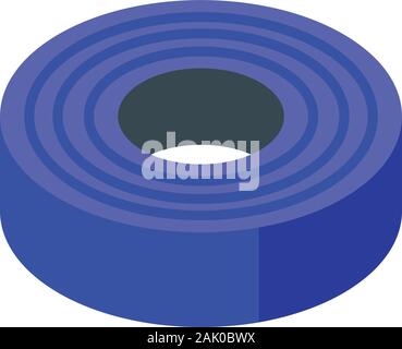 Cable roll icon, isometric style Stock Vector