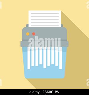 Shredder icon. Flat illustration of shredder vector icon for web design Stock Vector