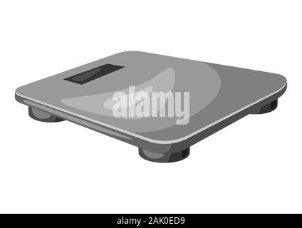 Illustration of bathroom weight scale. Stock Vector