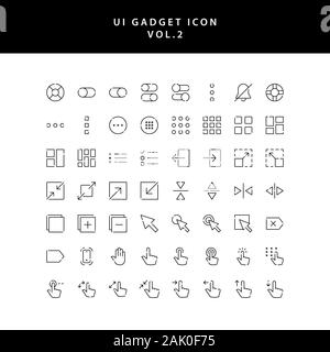 ui gadget icon set vol 2 Stock Vector