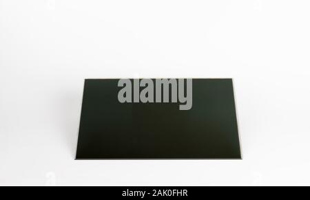 Part of LCD monitor, panel consists of polarizing filters, glass and  liquid-crystal display Stock Photo