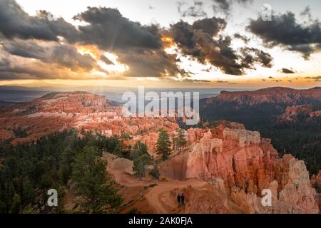 Sunrise over the Bryce Canyon Stock Photo