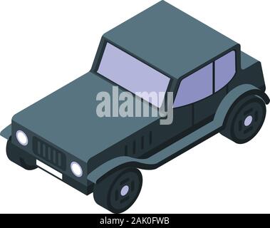Retro car icon, isometric style Stock Vector