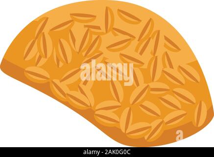 Cereal cookie icon, isometric style Stock Vector