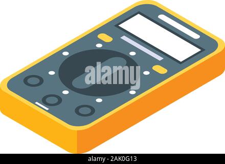 Multimeter icon, isometric style Stock Vector