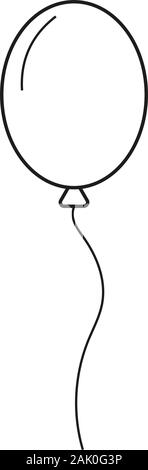 balloon icon . Editable outline balloon icon from baby. Trendy balloon icon for web and mobile. Stock Vector
