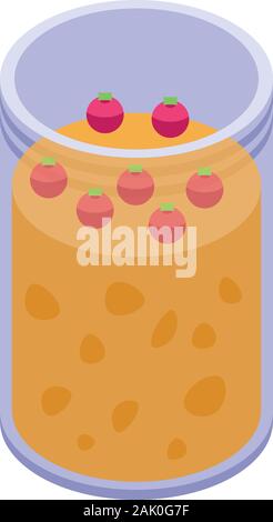 Muesli drink icon, isometric style Stock Vector