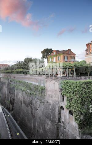 the main road going down to the sea in Sorrento italy Stock Photo